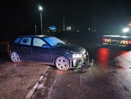 Scontro tra due auto a Castrocielo: famiglie illese dopo pauroso ribaltamento sulla Via Leuciana