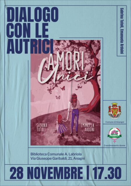 Anagni, venerdì 28 novembre presentazione del libro “Amori unici” al Museo Archeologico Ernico