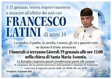 Torre Cajetani e Trivigliano si fermano per Francesco: domani i funerali del 14enne morto in un incidente in bicicletta