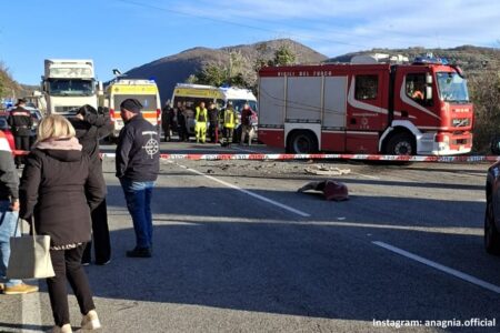 Gravissimo incidente sulla via Anticolana: strada chiusa al bivio per Acuto, almeno due feriti
