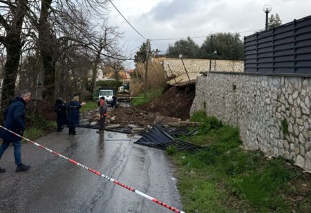 Smottamento sulla Provinciale di Santa Maria: strada chiusa a Paliano
