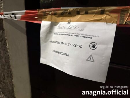 Allarme nel centro storico di Anagni: evacuate tre famiglie per problemi strutturali in un palazzo di vicolo Ponente
