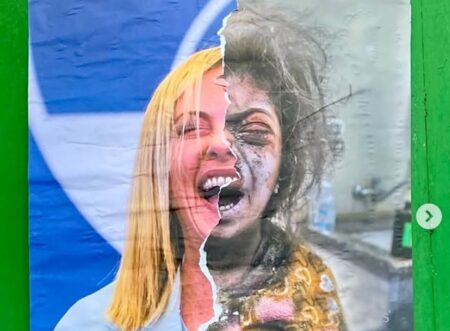 Manifesti con il volto di Giorgia Meloni e la scritta “Prima gli israeliani”: affiggere un’opera d’arte può considerarsi un reato? Il caso di Anagni