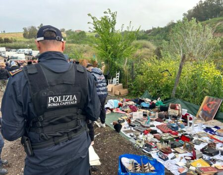 Maxi blitz della Polizia Locale di Roma Capitale in via Portuense: tre denunce e sequestro di un’area da 15mila mq
