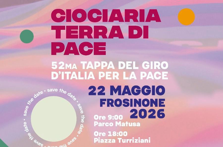 La provincia di Frosinone dice no alla guerra: il 22 maggio il capoluogo ospita la 52ª tappa del Giro d’Italia per la Pace
