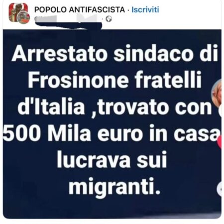 Frosinone, fake news sull’arresto del sindaco Mastrangeli: indagano Polizia di Stato e Polizia Postale