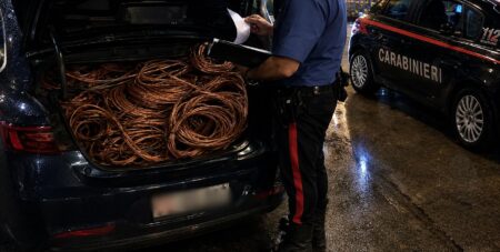 Anagni, furto di rame sventato dai Carabinieri in un’azienda della zona industriale