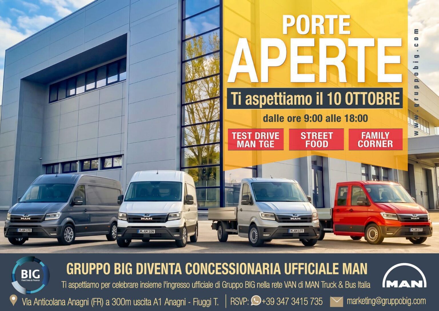 Anagni, Gruppo BIG diventa concessionaria ufficiale MAN