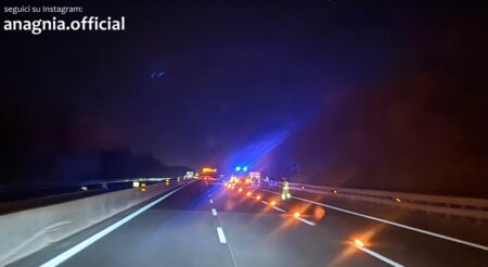 Grave incidente nella notte sull’A1 tra Valmontone e Colleferro: due feriti